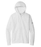 Nike DR1513, Club Fleece Sleeve Swoosh Full Zip Hoodie, White