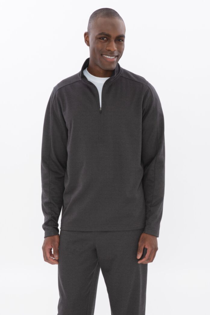 ATC Game Day F2035, Fleece 1/2 Zip Sweat, Charcoal Hthr