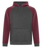 ATC ESACTIVE F2044, Vintage Two Tone Hoodie, Cardinal Heather/Charcoal Heather