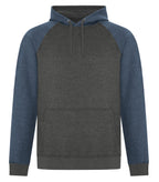 ATC ESACTIVE F2044, Vintage Two Tone Hoodie, Navy Heather/Charcoal Heather