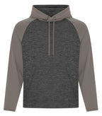 ATC F2047, Dynamic Heather Fleece Two Tone Hoodie, Charcoal Dynamic/Coal Grey