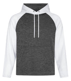 ATC F2047, Dynamic Heather Fleece Two Tone Hoodie, Charcoal Dynamic/White