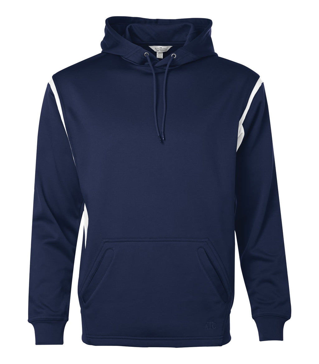 ATC F2201, Ptech Fleece Varcity Hoodie, True Navy/White
