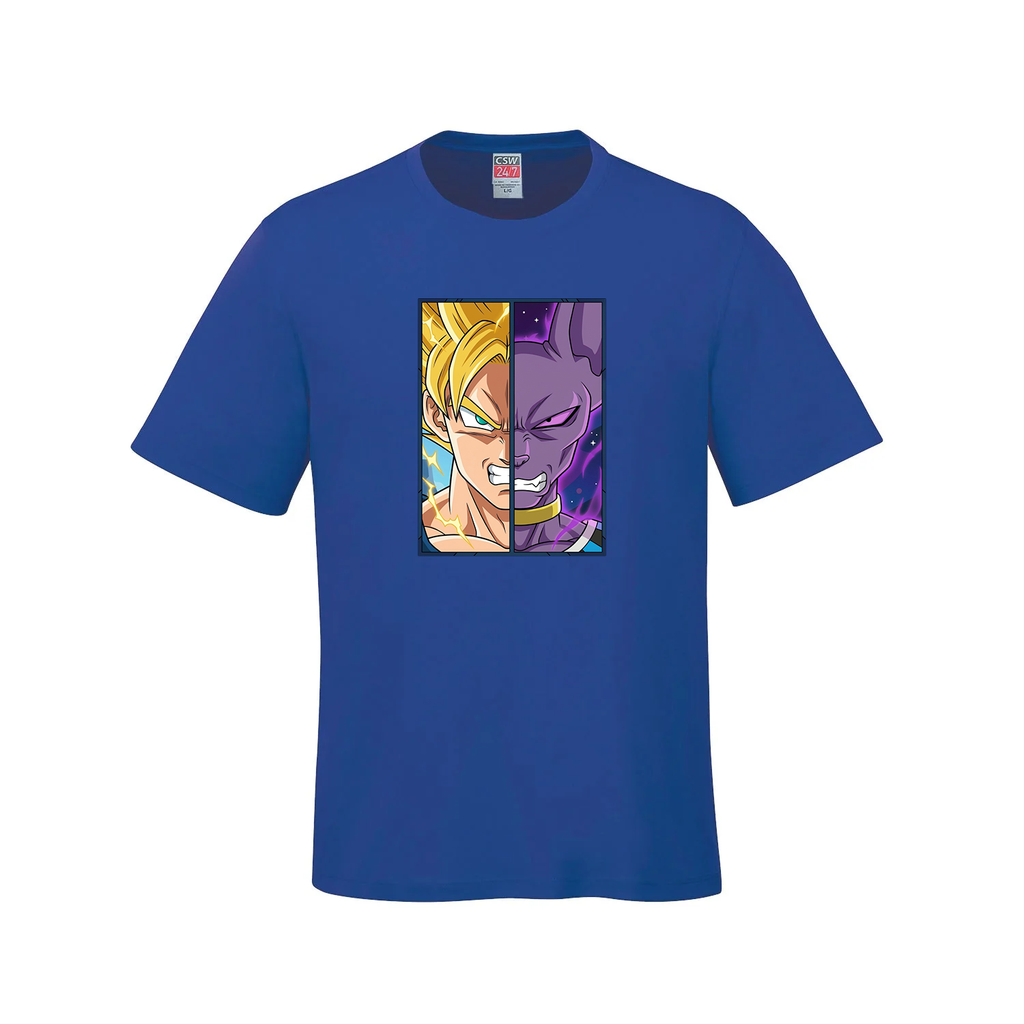Clash of Gods Split-Face Youth Graphic T-Shirt
