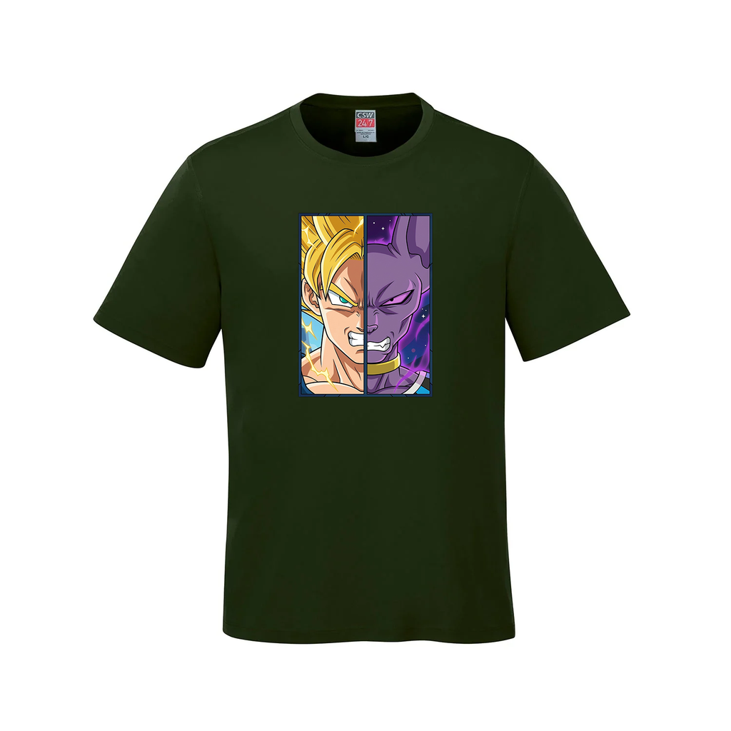 Clash of Gods Split-Face Youth Graphic T-Shirt