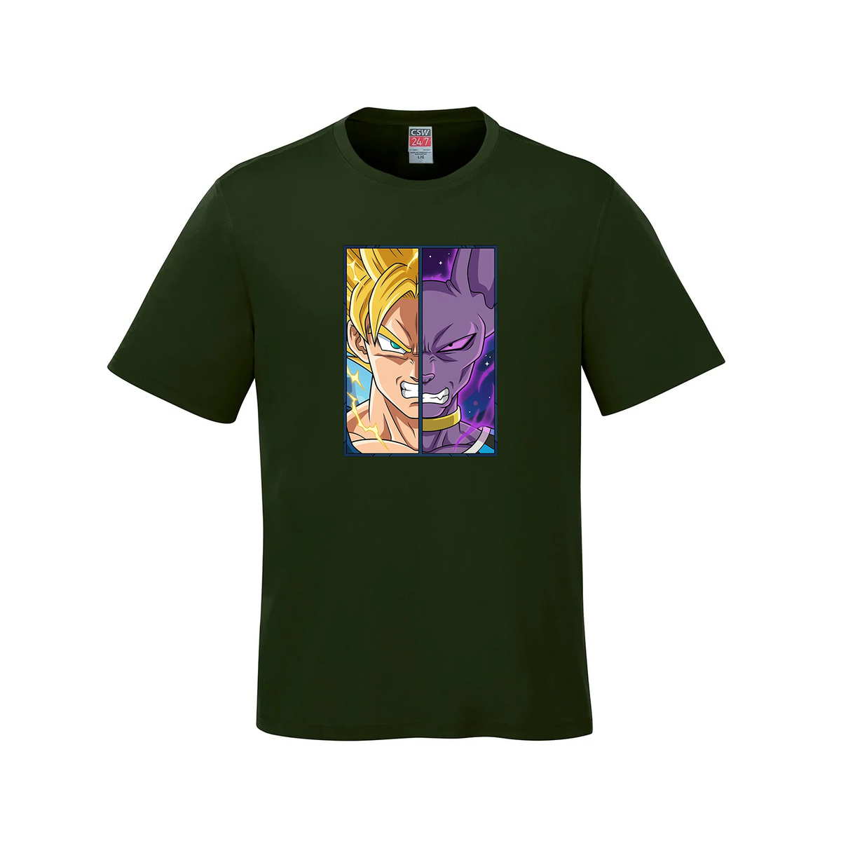 Clash of Gods Split-Face Youth Graphic T-Shirt
