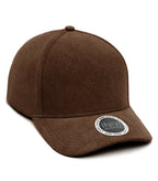 INIVI IV141, Cooper Corduroy 2 Panel Cap, Chocolate Brown