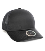 INIVI IV162, Tenfour 2 Panel Trucker Cap, Black/Black