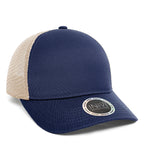 INIVI IV162, Tenfour 2 Panel Trucker Cap, Navy/Dark Sand