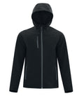 Coal Harbour J7605, Everyday Hooded Water Repellent Stretch Soft Shell Jacket, Black