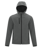 Coal Harbour J7605, Everyday Hooded Water Repellent Stretch Soft Shell Jacket, Iron Grey