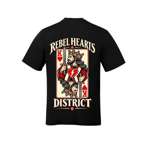 Rebel Hearts District Men's T-Shirt — King of Hearts back