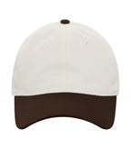 KOI KOI1830, Two Tone Unstructured Snapback Cap, Natural/Coffee Brown