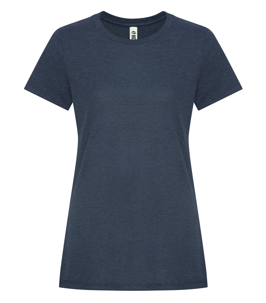 KOI KOI8050L, Element Triblend Ladies' Tee, Indigo Frost