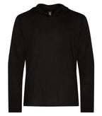 KOI KOI8051, Element Triblend Long Sleeve Hooded Tee, Onyx