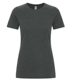 KOI KOI8060L, Element Ring Spun Cvc Ladies' Tee, Charcoal