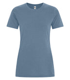 KOI KOI8060L, Element Ring Spun Cvc Ladies' Tee, Denim