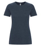 KOI KOI8060L, Element Ring Spun Cvc Ladies' Tee, Indigo