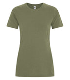 KOI KOI8060L, Element Ring Spun Cvc Ladies' Tee, Olive Green