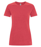 KOI KOI8060L, Element Ring Spun Cvc Ladies' Tee, Red Jasper