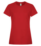 KOI KOI8070L, Element Ring Spun Cotton Ladies' Tee, Scarlet Red