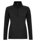 ATC L2022, Dynamic Heather Fleece 1/2 Zip Ladies' Sweatshirt, Black Dynamic