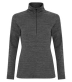 ATC L2022, Dynamic Heather Fleece 1/2 Zip Ladies' Sweatshirt, Charcoal Dynamic