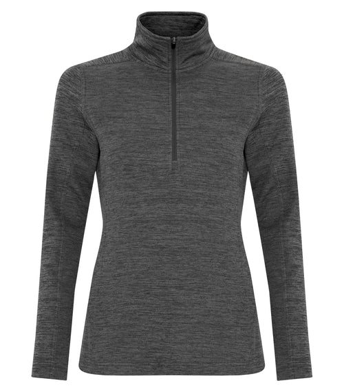ATC L2022, Dynamic Heather Fleece 1/2 Zip Ladies' Sweatshirt, Charcoal Dynamic