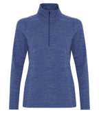 ATC L2022, Dynamic Heather Fleece 1/2 Zip Ladies' Sweatshirt, True Royal Dynamic