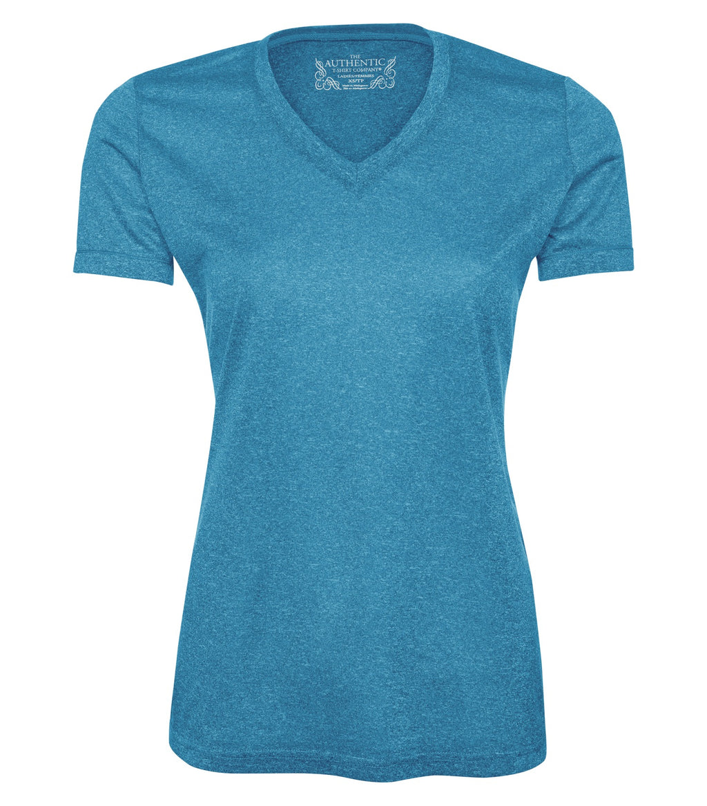 ATC L3517, Pro Team Heather Proformance V-neck Ladies' Tee, Blue Wake Heather