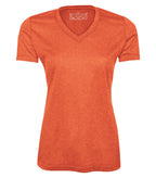 ATC L3517, Pro Team Heather Proformance V-neck Ladies' Tee, Deep Orange Heather