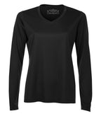 ATC L3520LS, Pro Team Long Sleeve V-neck Ladies' Tee, Black
