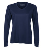 ATC L3520LS, Pro Team Long Sleeve V-neck Ladies' Tee, True Navy