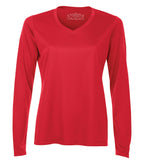 ATC L3520LS, Pro Team Long Sleeve V-neck Ladies' Tee, True Red
