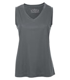 ATC L3527, Pro Team Sleeveless V-neck Ladies' Tee, Coal Grey