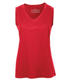 ATC L3527, Pro Team Sleeveless V-neck Ladies' Tee, True Red