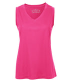 ATC L3527, Pro Team Sleeveless V-neck Ladies' Tee, Wild Raspberry