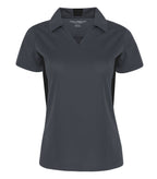 Coal Harbour L4001, Snag Resistant Colour Block Ladies' Polo, Iron Grey/Black