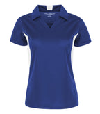 Coal Harbour L4001, Snag Resistant Colour Block Ladies' Polo, True Royal/White