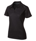Coal Harbour L4002, Snag Resistant Contrast Inset Ladies' Polo, Black/Coal Grey