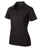 Coal Harbour L4002, Snag Resistant Contrast Inset Ladies' Polo, Black/Coal Grey
