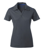 Coal Harbour L4002, Snag Resistant Contrast Inset Ladies' Polo, Iron Grey/Royal