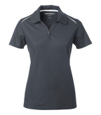 Coal Harbour L4002, Snag Resistant Contrast Inset Ladies' Polo, Iron Grey/White