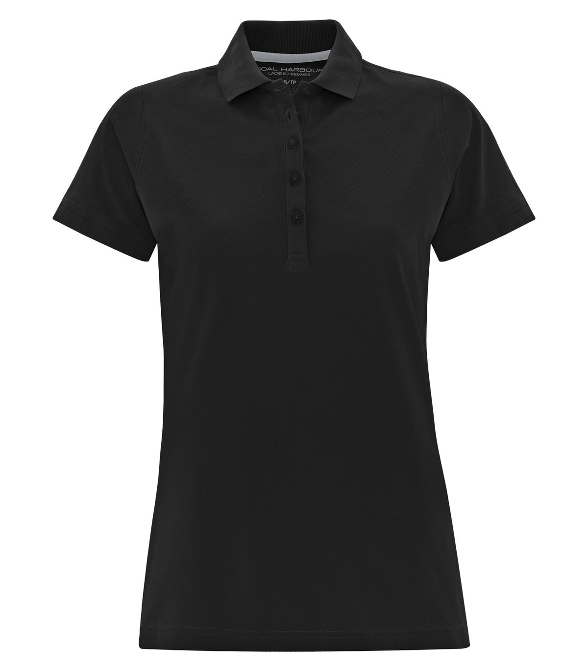 Coal Harbour L4023, Cotton Select Soil Release Ladies' Polo, Black