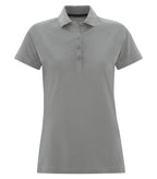 Coal Harbour L4023, Cotton Select Soil Release Ladies' Polo, Grey Concrete