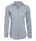Coal Harbour L6004, Textured Crosshatch Woven Ladies' Shirt, Navy Frost