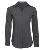 Coal Harbour L6004, Textured Crosshatch Woven Ladies' Shirt, Soft Black