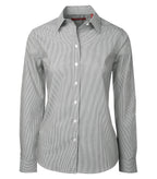 Coal Harbour L6006, Mini Stripe Stretch Woven Ladies' Shirt, Black