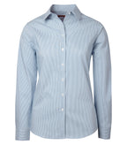 Coal Harbour L6006, Mini Stripe Stretch Woven Ladies' Shirt, Moonlight Blue