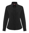 Coal Harbour L6017, Non-iron 100% Cotton Twill Ladies' Shirt, Black